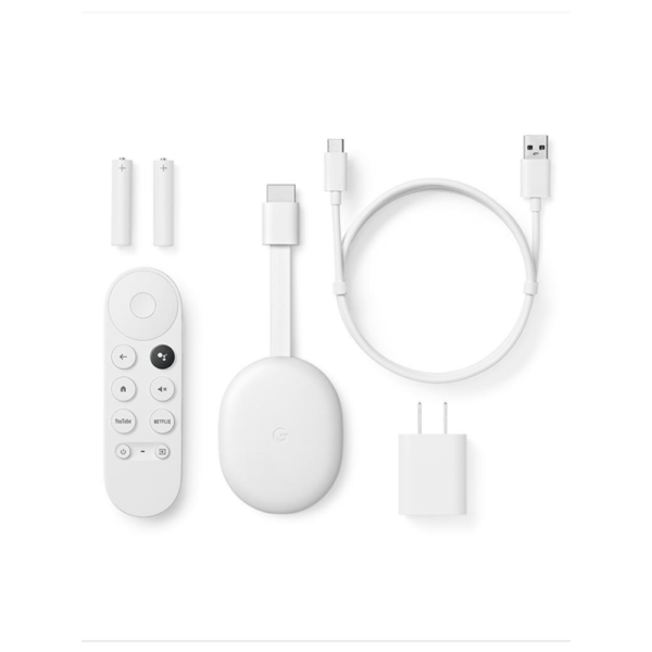 Chromecast 4 Con Google Tv 4k + Control Remoto Por Voz