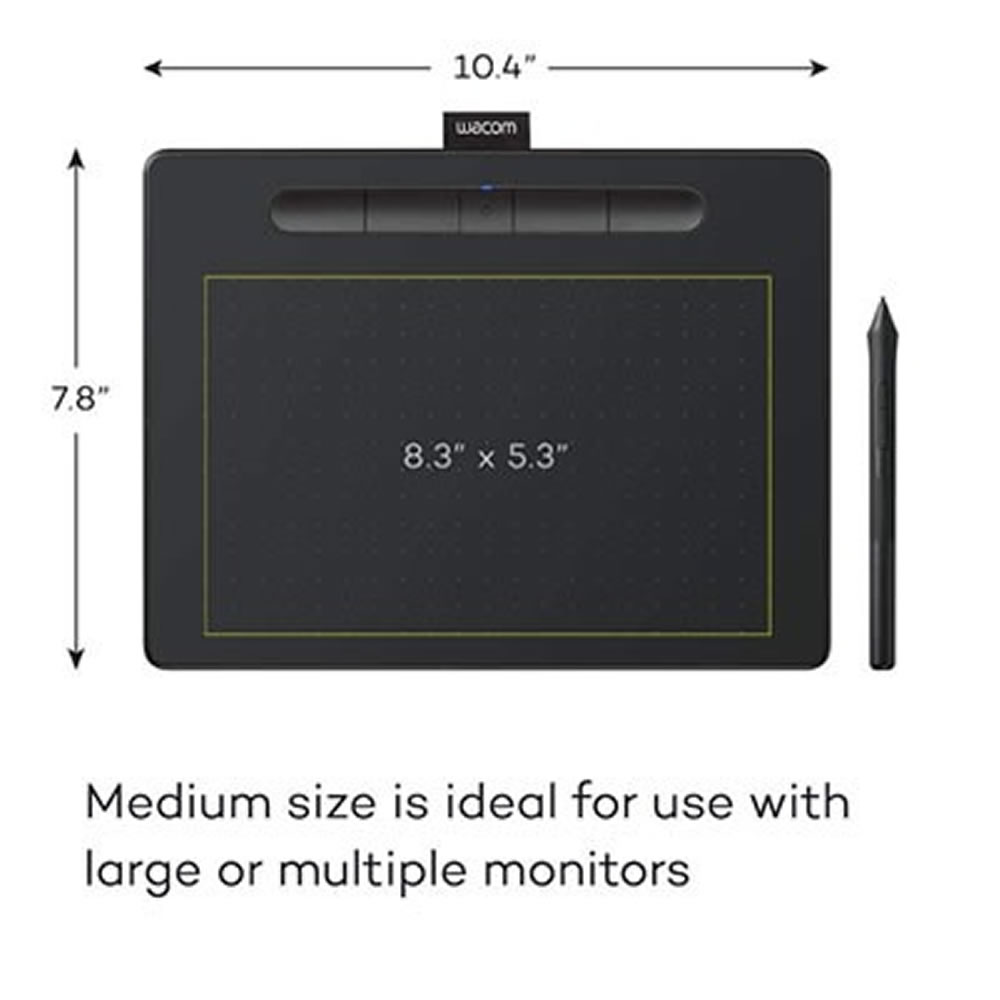 Tableta Digitalizadora Dibujo Wacom Intuos Bluetooth Medium CTL-6100 ...