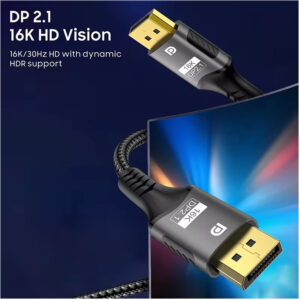 Cable de Video DisplayPort DP 2.1 16K 4K@240Hz 80Gbps 3Mts - Imagen 3