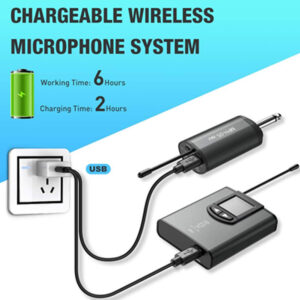 Sistema De Micrófono Inalámbrico Uhf Transmisor Y Receptor - Imagen 4