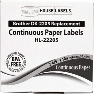 Rollo Papel Térmico Adhesivo Brother Dk-2205 Cinta Etiqueta - Imagen 3