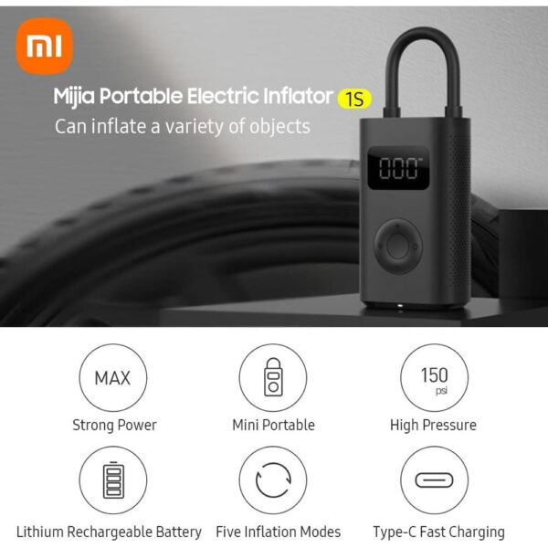 Mini Compresor De Aire Recargable Xiaomi Mijia Mi Portable 