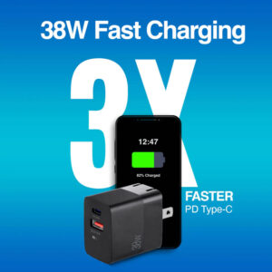 Cargador de Pared 38W Tipo-C + USB 3.0 Carga Rapida PD Argom Volta P4 - Imagen 3