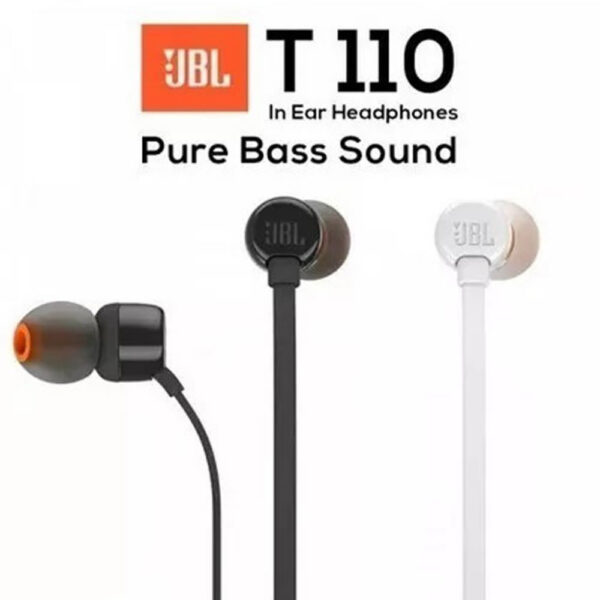 Audífonos JBL Tune T110 3.5mm + Micrófono Pure Bass 