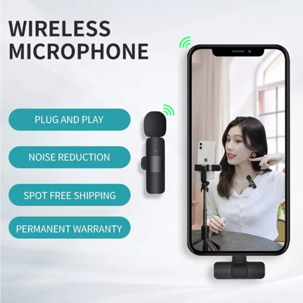 Microfono Inalambrico Doble Para Celular Android Y iPhone