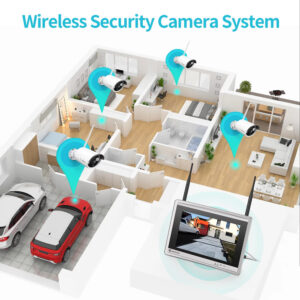Sistema Cámaras de Seguridad Inalambricas DVR con pantalla 12" 8CH HeimVision - Imagen 4