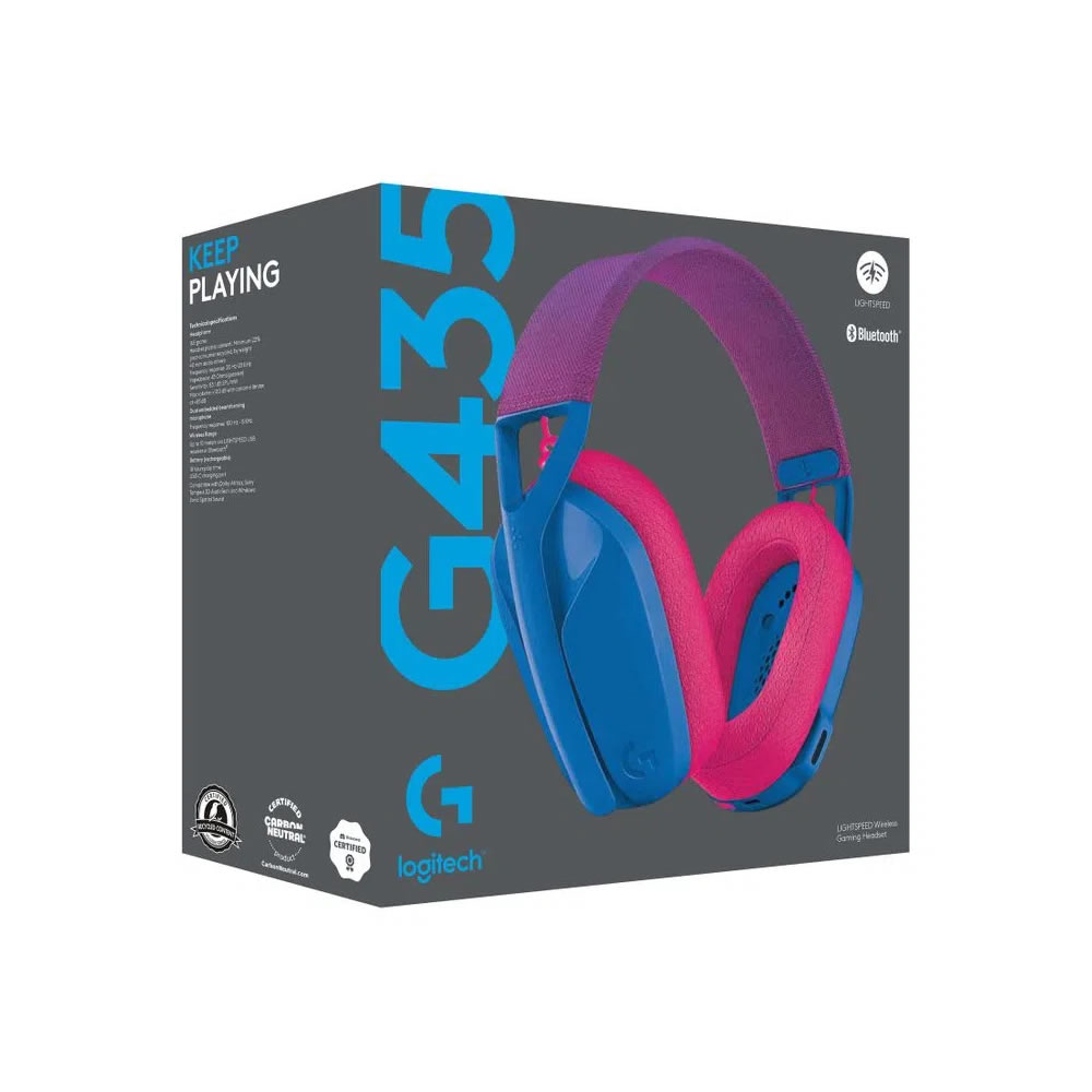 Logitech G435 Lightspeed Audífonos Inalámbricos Gamer 18hr Bluetooth PC ...