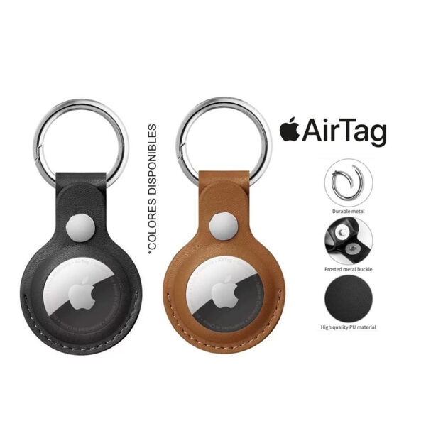 Llavero de cuero para Apple Airtag 
