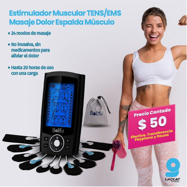 PROMO Estimulador Muscular TENS/EMS 24 Modos 
