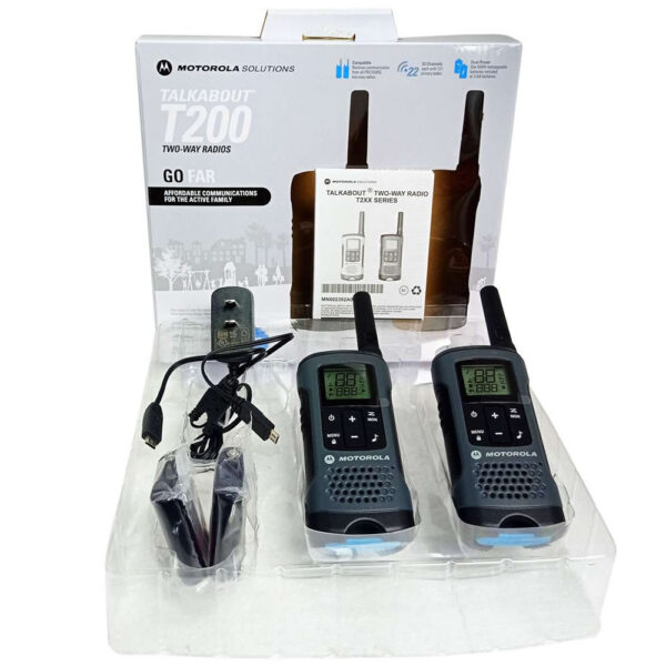 Motorola Walkie Talkie T200tp Kit De Radios 32 Kilometros