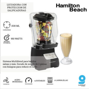 Licuadora Hamilton Beach de 5 velocidades 53602 + vaso portatil - Imagen 1
