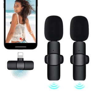Microfono Inalambrico 2 personas para Celular iPhone Lightning K11 Dual - Imagen 2