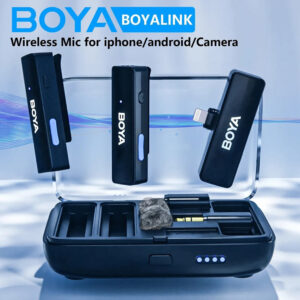 Microfonos dobles Boya BoyaLink USB-C + Lightining + 3.5mm TRS NC - Imagen 3
