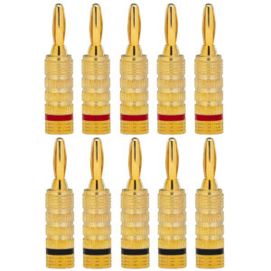 Cable de altavoz 16AWG cubierta PVC + conectores banana x10 Oro 24K 30m Knox Gear - Imagen 3