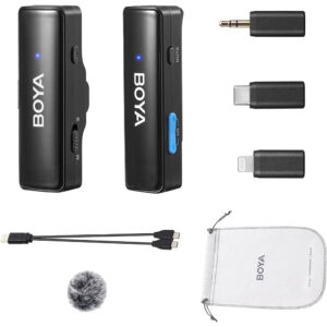 Microfono Boya BoyaLink A1 USB-C + Lightining + 3.5mm TRS NC - Imagen 2