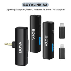 Microfonos dobles Boya BoyaLink A2 USB-C + Lightining + 3.5mm TRS NC - Imagen 3