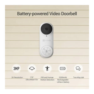 Kit De Video Portero Ezviz Cs-Db2 Bateria Wifi 2.4ghz - Imagen 3