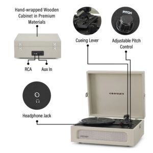 Tocadiscos de vinilo portátil Bluetooth Estereo Crosley Voyager - Imagen 4