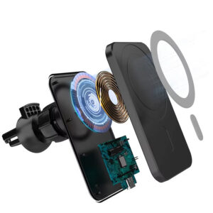 Cargador de Auto Inalambrico Magnetico MagSafe 15W para Apple iPhone - Imagen 3