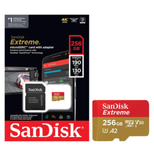 Memoria MicroSD XC Sandisk Extreme 256GB A2 UHS-I U3 V30 - Imagen 1