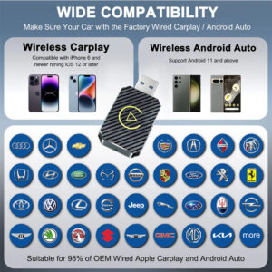 Adaptador Inalambrico CarPlay + Android Auto Q1M - Imagen 4