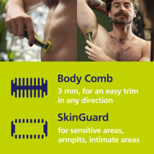 Afeitadora de Barba y Cuerpo Philips OneBlade Trim Edge Shave 360 - Imagen 5