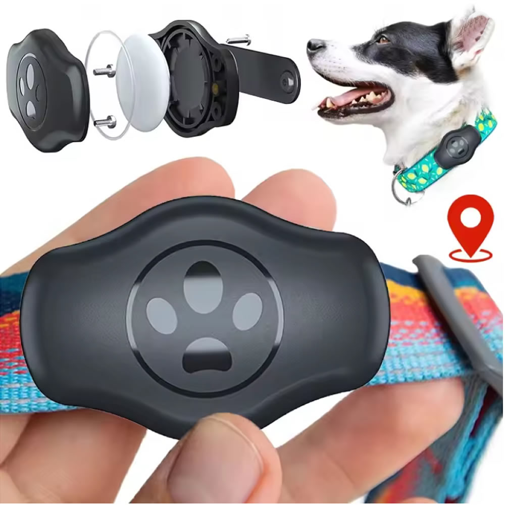 Llavero collar con Seguro para mascota perro/gato para Apple Airtag