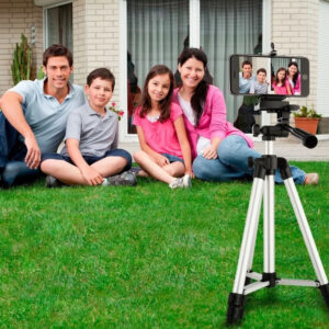 Trípode universal de aluminio 105cm con soporte celular/cámaras Steren MOV-049 - Imagen 4