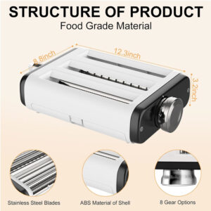 Rodillo y Cortador de Pasta – Fettuccine – Spaghetti 3 Pcs KitchenAid NEWSETS - Imagen 2