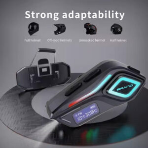 Manos Libres Bluetooth Para Casco Motocicleta RadioFM K08 - Imagen 5