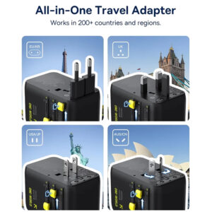 Cargador/Adaptador de Viaje Baseus Enercore CG11 70W 6-1 USB-C PD y Cable Retráctil - Imagen 2