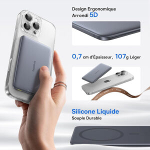 Power Bank MagSafe Magnético Baseus Picogo 5000mAh iPhone + USB-C - Imagen 3