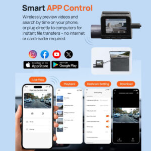 Dash Cam Cámara Carro Delantera+Trasera 70Mai A410 2.5K+1080P + 64GB - Imagen 4