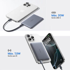 Power Bank MagSafe Magnético Baseus Picogo 5000mAh iPhone + USB-C - Imagen 4