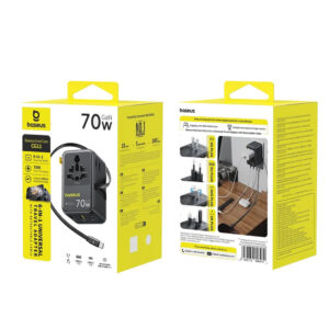 Cargador/Adaptador de Viaje Baseus Enercore CG11 70W 6-1 USB-C PD y Cable Retráctil - Imagen 6