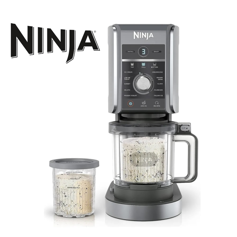 Máquina para Helado Yogurt Batidos y Postres Ninja CREAMi Deluxe XL 11-1 NC501