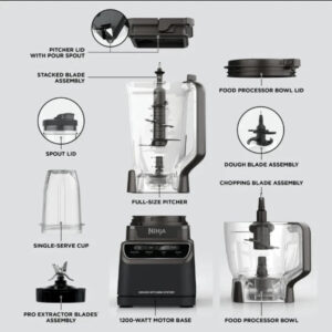 Licuadora + Procesador + Vaso To-Go 1200W Ninja Grand Kitchen System - Imagen 4