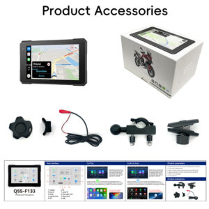 Pantalla para Moto con CarPlay y Android Auto 5” Bluetooth Q5S - Imagen 6