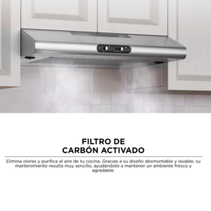 Campana extractora Hamilton Beach aluminio 90 cm Plateada Hb90f15a 5hca001