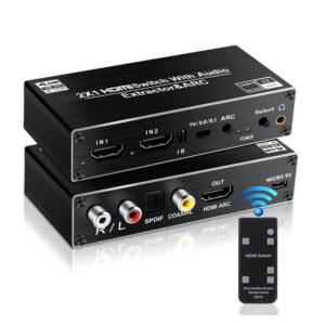 Extractor de Audio HDMI a Óptico/SPDIF/Coaxial/3.5mm/2CH/5.1CH 2.0 4K 60Hz HDR - Imagen 1
