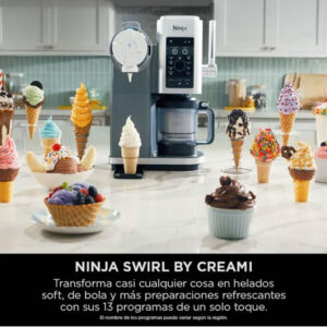 Máquina de Helado Soft Frozen Yogurt Milkshakes Ninja CREAMi Scoop Swirl 13-1 NC701 - Imagen 2