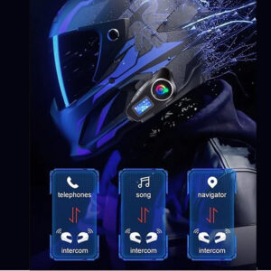 Intercomunicador Para Casco de Moto Q58 Max 500m FM Bluetooth Musica - Imagen 2