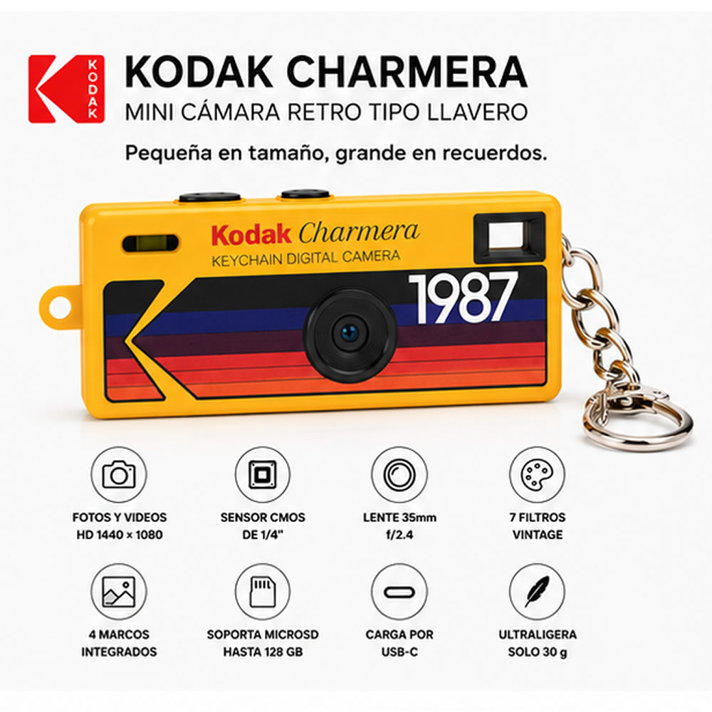 Kodak Charmera – Mini Cámara Retro tipo Llavero