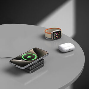 Base Cargador Inalámbrico 3-1 15W Plegable/Transporte Apple iPhone Airpod Watch - Imagen 4