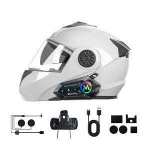 Intercomunicador Para Casco de Moto Y12 Pro 500m Bluetooth Musica - Imagen 5