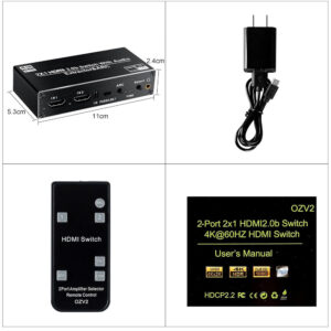 Extractor de Audio HDMI a Óptico/SPDIF/Coaxial/3.5mm/2CH/5.1CH 2.0 4K 60Hz HDR - Imagen 7