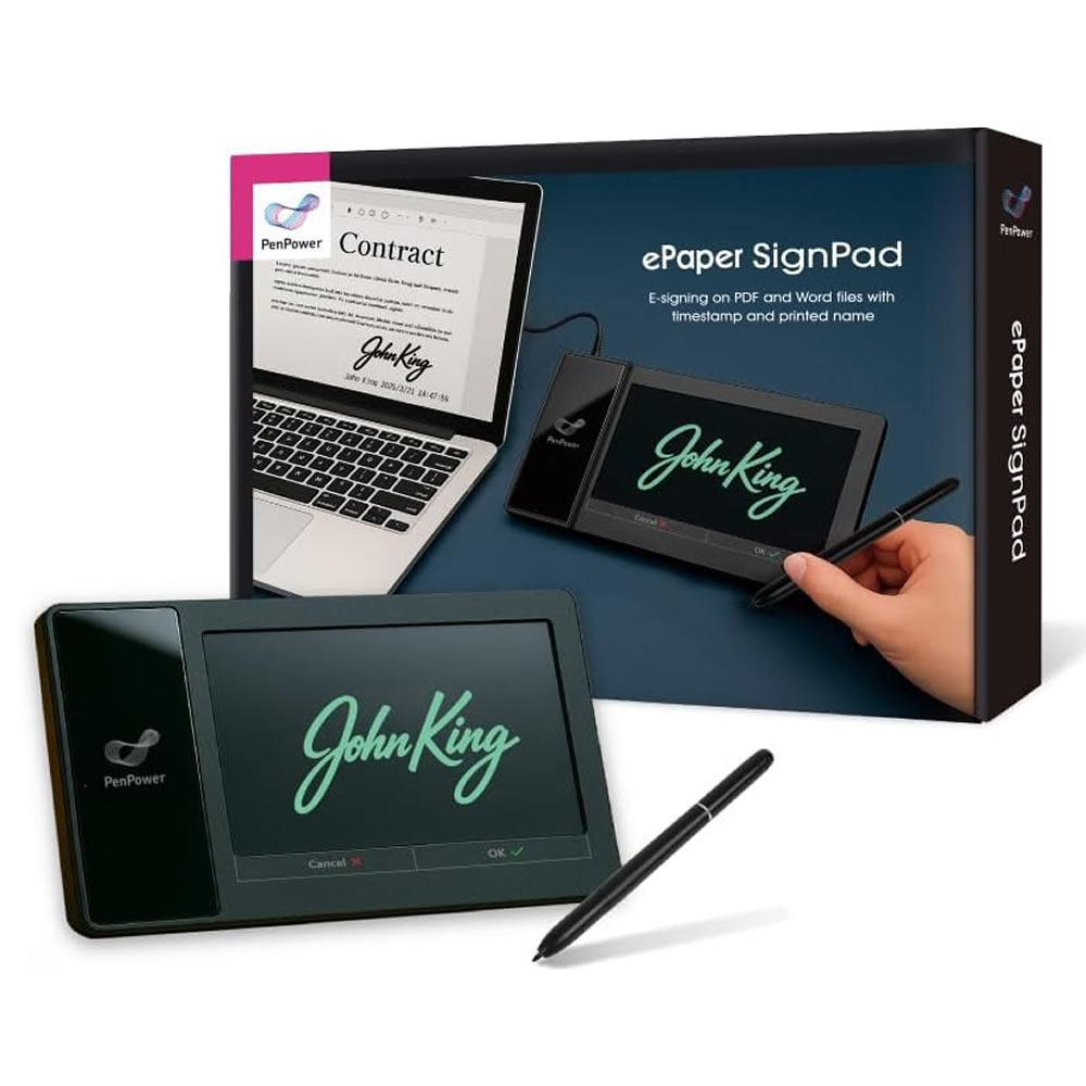 Tableta de Firmas Electrónica con Pantalla PenPower ePaper SignPad