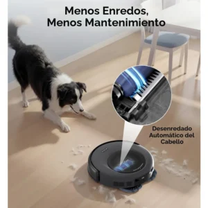 Aspiradora Robot Eufy Omni C20 con desenredado automático de cabello ideal para hogares con mascotas