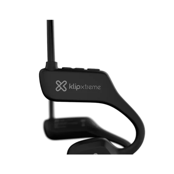 Detalle botones y logo de auriculares Klip Xtreme KBC-500 negros