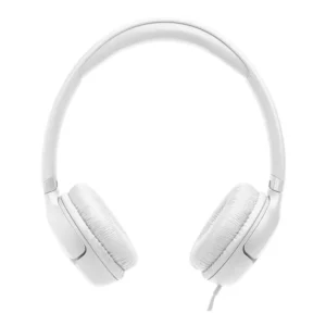 Auriculares JBL Tune 530 blancos con cable y diadema acolchada, vista frontal